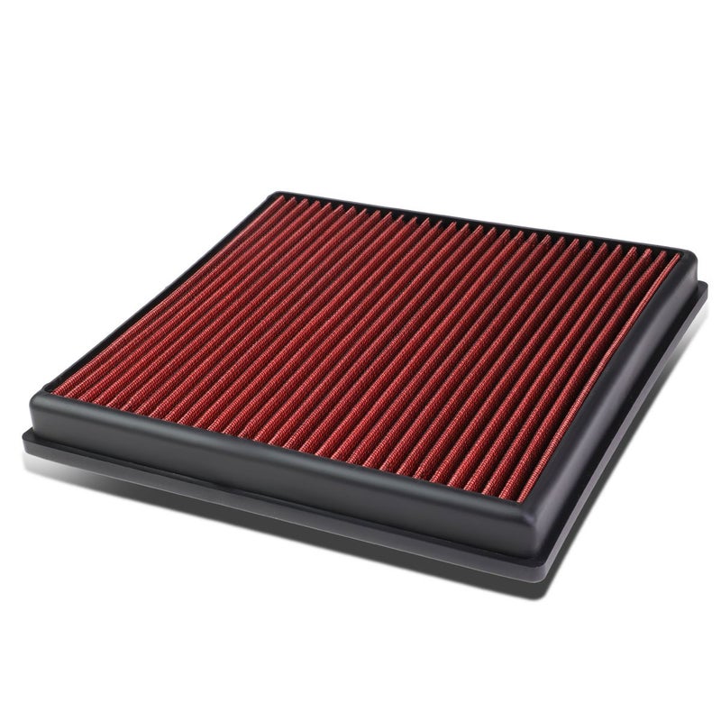 Auto Dynasty High Flow Engine Air Panel Filter Drop-in Reusable & Washable Compatible with BMW 530i 535i 640i 740i X3 X4 X5 X6 2008-2019 B48 2.0L I4 N55 3.0L Turbocharged I6 CA11118 (Red) - Image 1